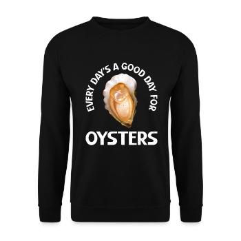 Oyster Gifts - Unisex Pullover - Schwarz - Vorne - Alina (178cm) & Michal (187cm)