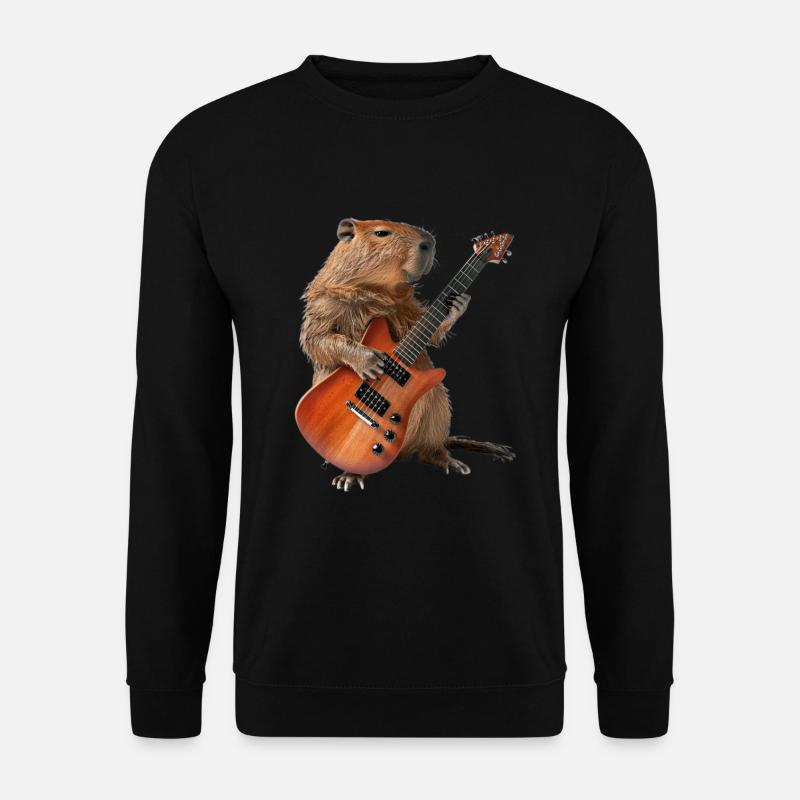 Capybara Guitar - Unisex Sweatshirt - black