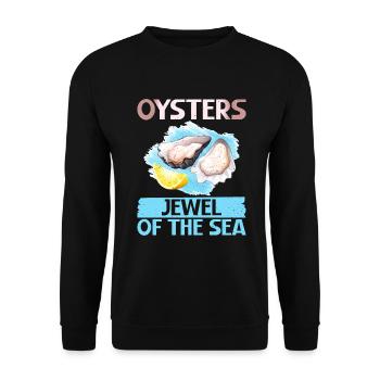 Oyster Gifts - Unisex Pullover - Schwarz - Vorne - Alina (178cm) & Michal (187cm)