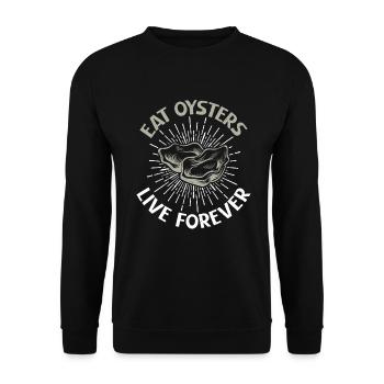 Oyster Gifts - Unisex Pullover - Schwarz - Vorne - Alina (178cm) & Michal (187cm)