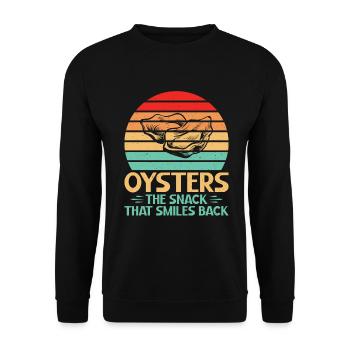 Oyster Gifts - Unisex Pullover - Schwarz - Vorne - Alina (178cm) & Michal (187cm)