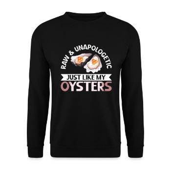 Oyster Gifts - Unisex Pullover - Schwarz - Vorne - Alina (178cm) & Michal (187cm)