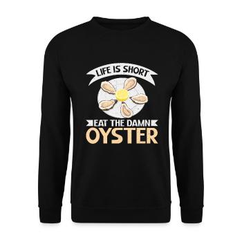 Oyster Gifts - Unisex Pullover - Schwarz - Vorne - Alina (178cm) & Michal (187cm)