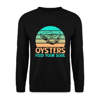 Oyster Gifts - Unisex Pullover - Schwarz - Vorne - Alina (178cm) & Michal (187cm)