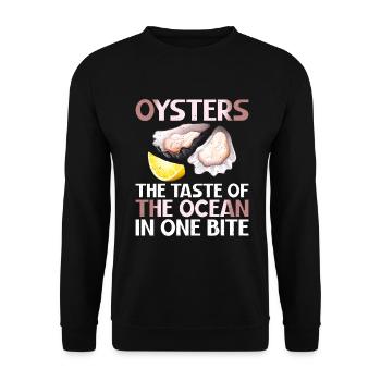 Oyster Gifts - Unisex Pullover - Schwarz - Vorne - Alina (178cm) & Michal (187cm)