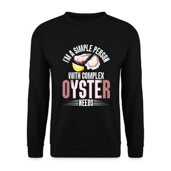 Oyster Gifts - Unisex Pullover - Schwarz - Vorne - Alina (178cm) & Michal (187cm)