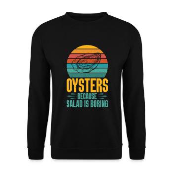 Oyster Gifts - Unisex Pullover - Schwarz - Vorne - Alina (178cm) & Michal (187cm)