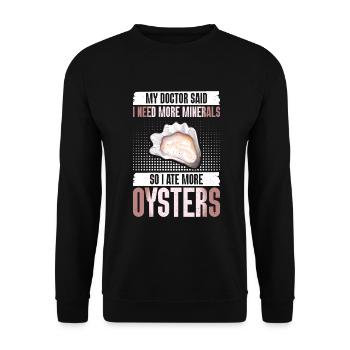 Oyster Gifts - Unisex Pullover - Schwarz - Vorne - Alina (178cm) & Michal (187cm)