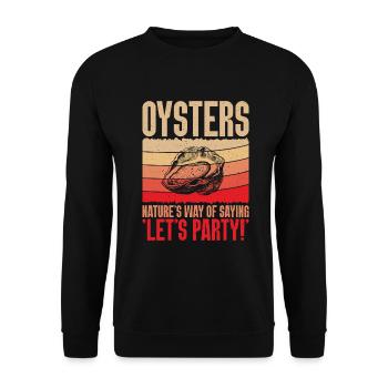 Oyster Gifts - Unisex Pullover - Schwarz - Vorne - Alina (178cm) & Michal (187cm)