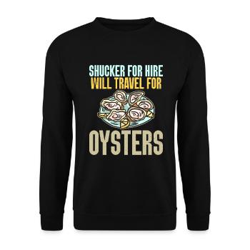 Oyster Gifts - Unisex Pullover - Schwarz - Vorne - Alina (178cm) & Michal (187cm)