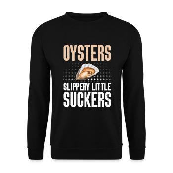 Oyster Gifts - Unisex Pullover - Schwarz - Vorne - Alina (178cm) & Michal (187cm)