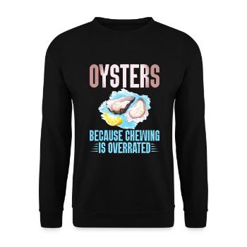 Oyster Gifts - Unisex Pullover - Schwarz - Vorne - Alina (178cm) & Michal (187cm)