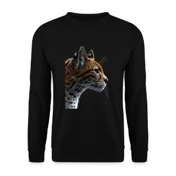 Ocelot - Unisex Sweatshirt - black - Front - Alina (178cm) & Michal (187cm)