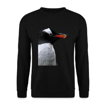 Pinguin - Unisex Pullover - Schwarz - Vorne - Alina (178cm) & Michal (187cm)