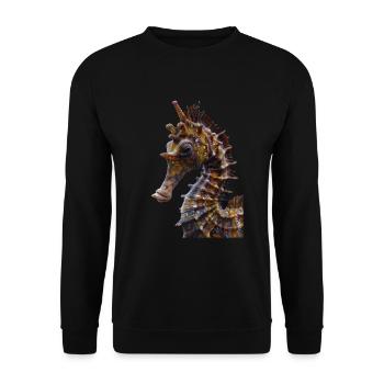Sea horse - Unisex Sweatshirt - black - Front - Alina (178cm) & Michal (187cm)