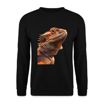Bearded Dragon - Unisex Sweatshirt - black - Front - Alina (178cm) & Michal (187cm)