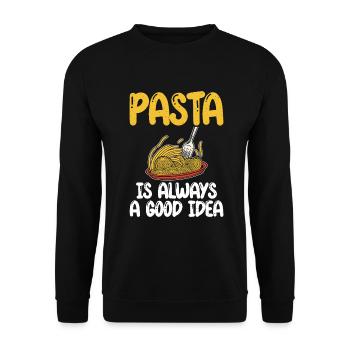 Pasta Lover Gifts - Unisex Pullover - Schwarz - Vorne - Alina (178cm) & Michal (187cm)