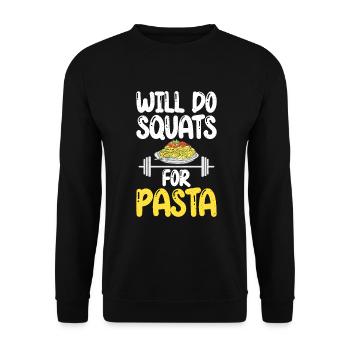 Pasta Lover Gifts - Unisex Pullover - Schwarz - Vorne - Alina (178cm) & Michal (187cm)