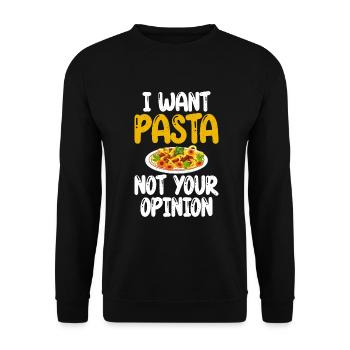 Cadeaux pour les amateurs de pâtes - Sweat-shirt Unisexe - noir - Devant - Alina (178cm) & Michal (187cm)