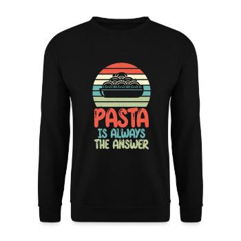 Pasta Lover Gifts - Unisex Pullover - Schwarz - Vorne - Alina (178cm) & Michal (187cm)