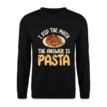 Cadeaux pour les amateurs de pâtes - Sweat-shirt Unisexe - noir - Devant - Alina (178cm) & Michal (187cm)