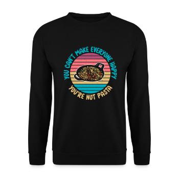 Pasta Lover Gifts - Unisex Sweatshirt - black - Front - Alina (178cm) & Michal (187cm)