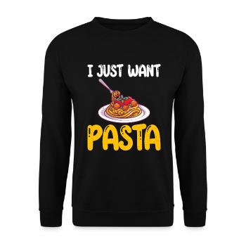 Pasta Lover Gifts - Unisex Sweatshirt - black - Front - Alina (178cm) & Michal (187cm)