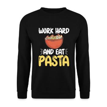 Cadeaux pour les amateurs de pâtes - Sweat-shirt Unisexe - noir - Devant - Alina (178cm) & Michal (187cm)