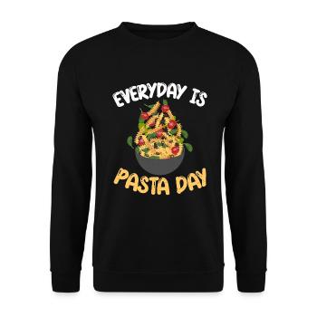 Cadeaux pour les amateurs de pâtes - Sweat-shirt Unisexe - noir - Devant - Alina (178cm) & Michal (187cm)