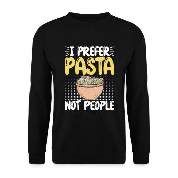Cadeaux pour les amateurs de pâtes - Sweat-shirt Unisexe - noir - Devant - Alina (178cm) & Michal (187cm)