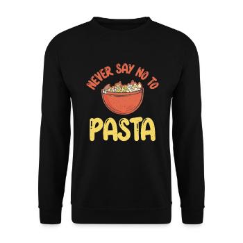 Pasta Lover Gifts - Unisex Sweatshirt - black - Front - Alina (178cm) & Michal (187cm)