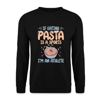 Pasta Lover Gifts - Unisex Pullover - Schwarz - Vorne - Alina (178cm) & Michal (187cm)