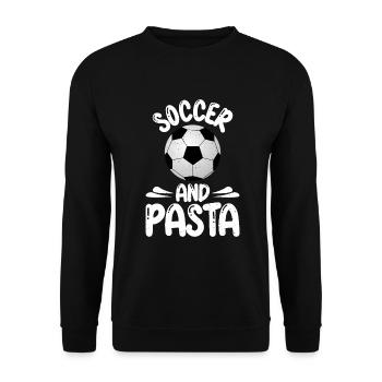 Pasta Lover Gifts - Unisex Sweatshirt - black - Front - Alina (178cm) & Michal (187cm)
