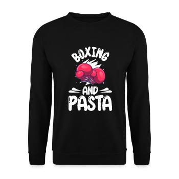 Pasta Lover Gifts - Unisex Sweatshirt - black - Front - Alina (178cm) & Michal (187cm)