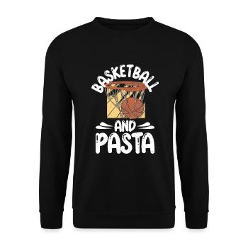 Cadeaux pour les amateurs de pâtes - Sweat-shirt Unisexe - noir - Devant - Alina (178cm) & Michal (187cm)