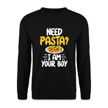 Cadeaux pour les amateurs de pâtes - Sweat-shirt Unisexe - noir - Devant - Alina (178cm) & Michal (187cm)