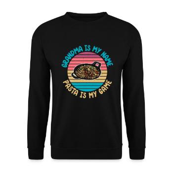 Pasta Lover Gifts - Unisex Sweatshirt - black - Front - Alina (178cm) & Michal (187cm)