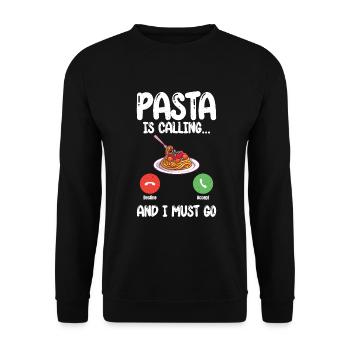Cadeaux pour les amateurs de pâtes - Sweat-shirt Unisexe - noir - Devant - Alina (178cm) & Michal (187cm)