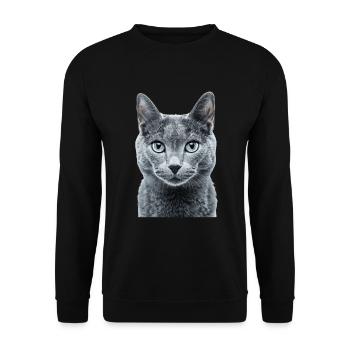 Bleu russe - Sweat-shirt Unisexe - noir - Devant - Alina (178cm) & Michal (187cm)