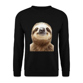 Sloth - Unisex Sweatshirt - black - Front - Alina (178cm) & Michal (187cm)
