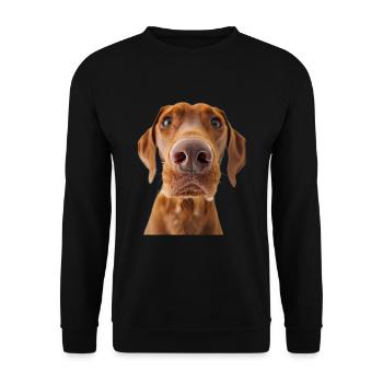 Vizsla - Sweat-shirt Unisexe - noir - Devant - Alina (178cm) & Michal (187cm)