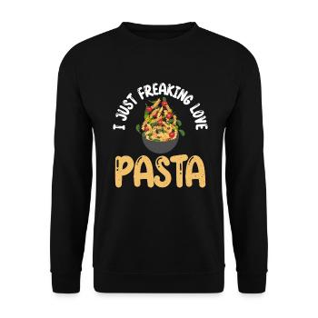 Pasta Lover Gifts - Unisex Pullover - Schwarz - Vorne - Alina (178cm) & Michal (187cm)