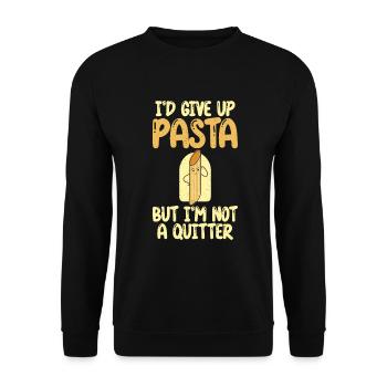 Pasta Lover Gifts - Unisex Pullover - Schwarz - Vorne - Alina (178cm) & Michal (187cm)