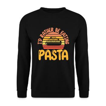 Pasta Lover Gifts - Unisex Pullover - Schwarz - Vorne - Alina (178cm) & Michal (187cm)