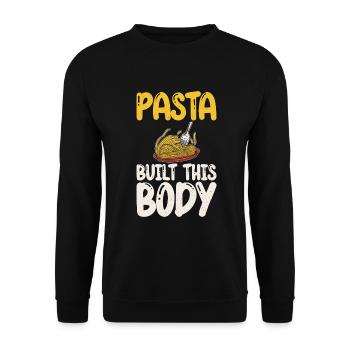 Cadeaux pour les amateurs de pâtes - Sweat-shirt Unisexe - noir - Devant - Alina (178cm) & Michal (187cm)