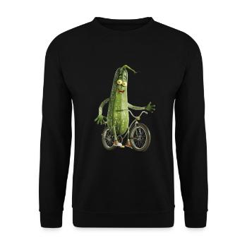 Zucchini Bicycle - Unisex Sweatshirt - black - Front - Alina (178cm) & Michal (187cm)