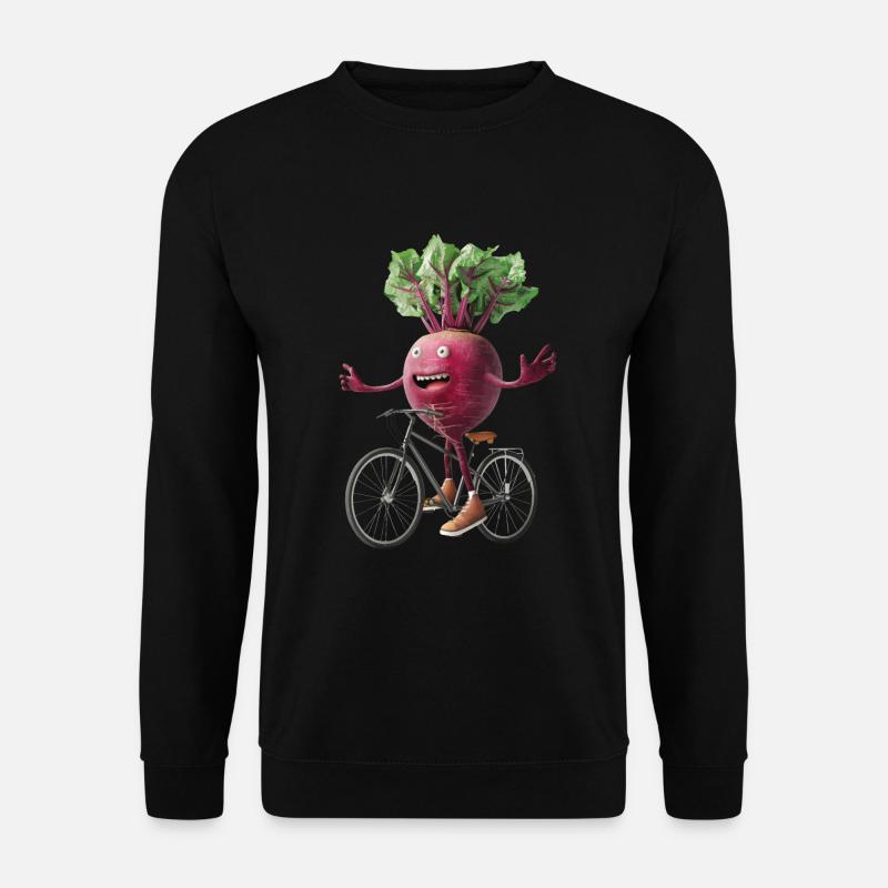 Rote Beete Fahrrad - Unisex Pullover - Schwarz