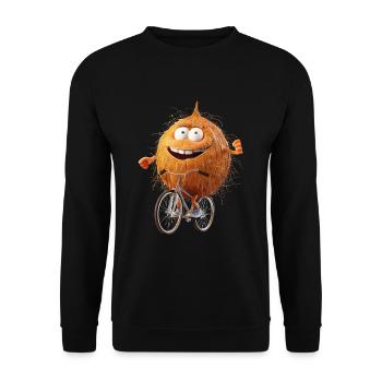 Kokusnuss Fahrrad - Unisex Pullover - Schwarz - Vorne - Alina (178cm) & Michal (187cm)