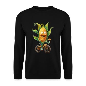 Vélo de maïs en épi - Sweat-shirt Unisexe - noir - Devant - Alina (178cm) & Michal (187cm)