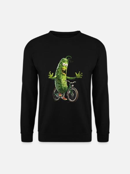 Gurke Fahrrad - Unisex Pullover - Schwarz